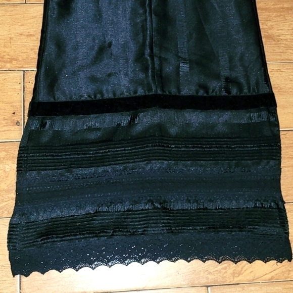 Anna Sui for Target Black Belted drop Waist Silky Lace details Dress Size 11. - Picture 9 of 16